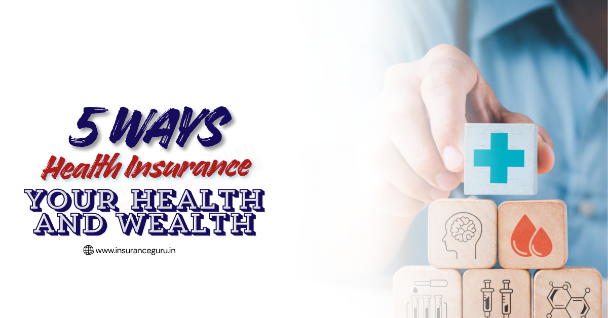 5 Ways Health Insurance Secures Your Health and Wealth - Graphic with health and medical symbols on wooden blocks.